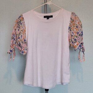 Tommy Hilfiger 100% Cotton Floral Puff Sleeve Top | Size L